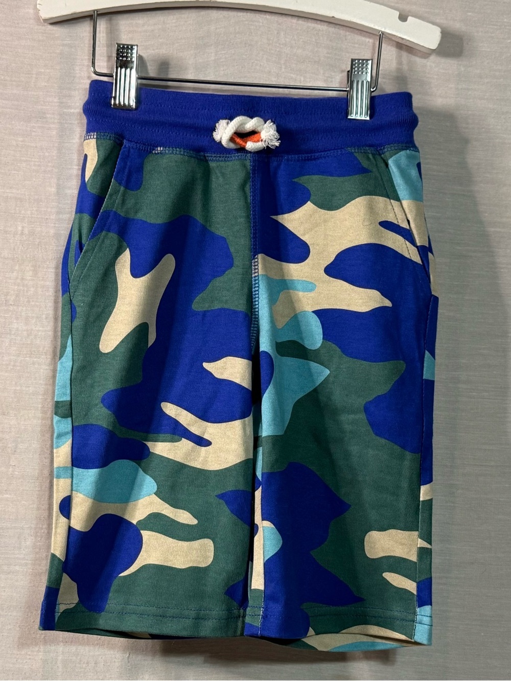 Mini Boden Bullseye Camo Jersey Shorts Boys 4Y NWT